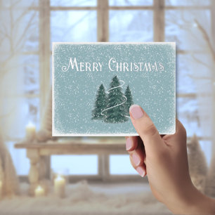 Blue Spruce Christmas Postcard