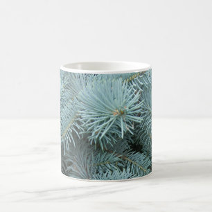 Blue spruce grey green tree coffee mug