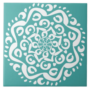 Blue Spruce Mandala Tile
