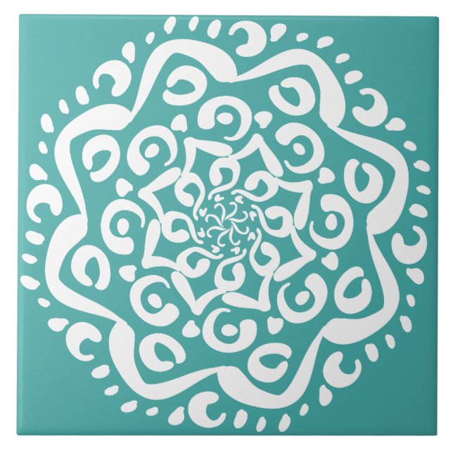 Blue Spruce Mandala Tile (Front)