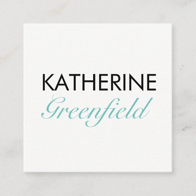 Blue Square Block Business/Appointment Card (Front)