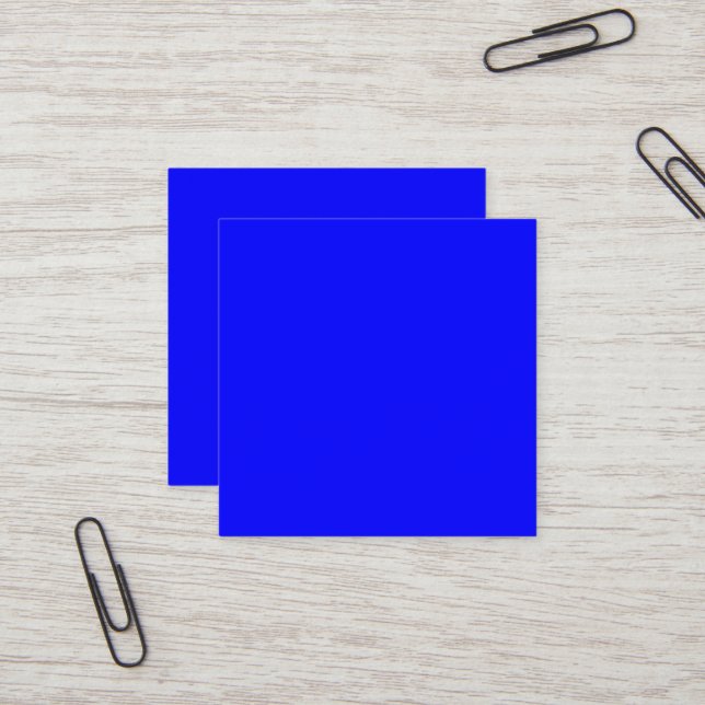 Blue Square Business Card (Front/Back In Situ)