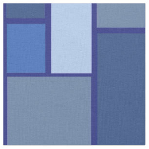 Blue Square Geometric - Emotion Form and Colour Fabric