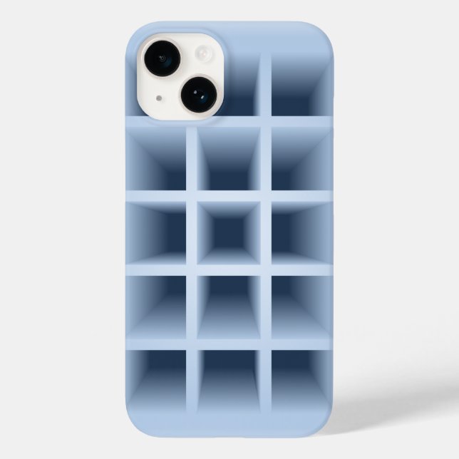 Blue square holes pattern Case-Mate iPhone case (Back)