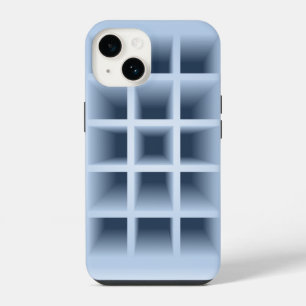Blue square holes pattern iPhone 14 case