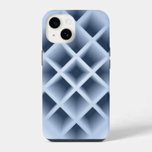 Blue square holes pattern iPhone 14 case