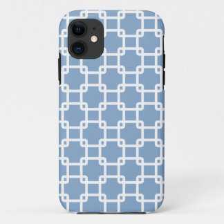 Blue Square Link Pattern iPhone 5 Case