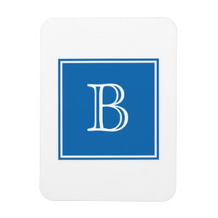 Blue Square Monogram Flexi Magnet