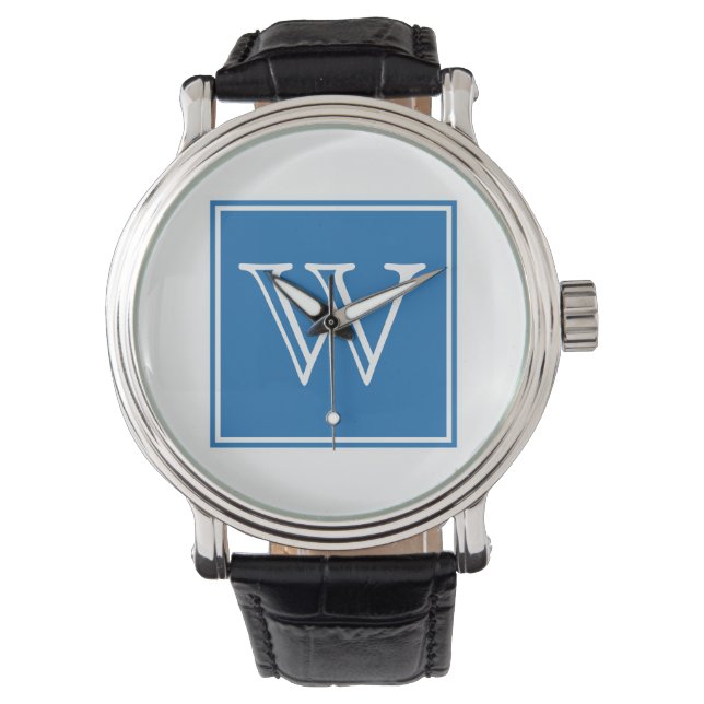 Blue Square Monogram Watch (Front)