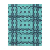 Blue Square Optical Illusion Geometric Pattern