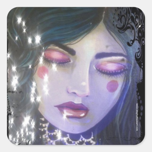 Blue Square Sticker (Front)