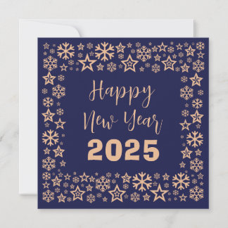 Blue Square wish card with a lot of golden stars