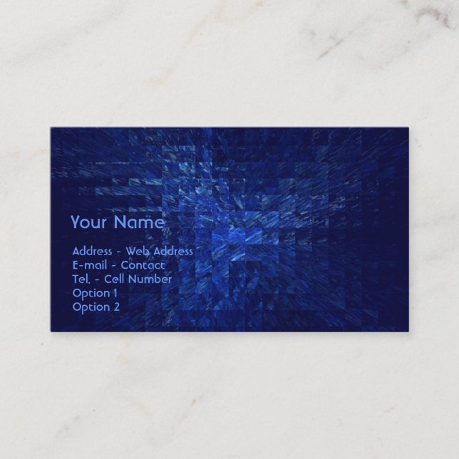 Blue Squared Business Card (Front)