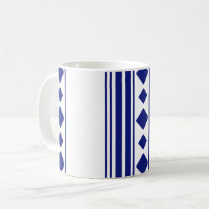 Blue squares and lines coffee mug