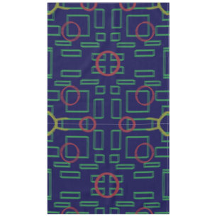 Blue Squares Geometric Tablecloth