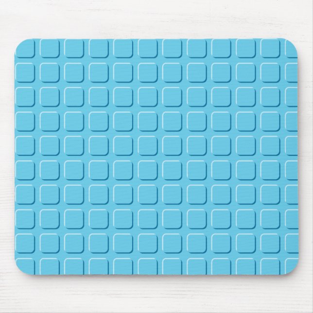 Blue Squares Mouse Mat (Front)