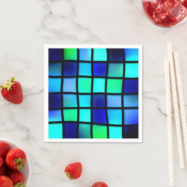 Blue Squares Napkin (Insitu)