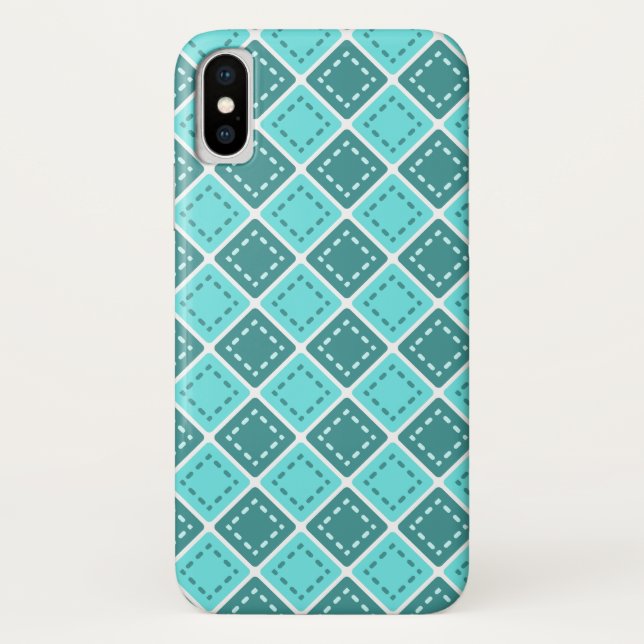 Blue squares pattern Case-Mate iPhone case (Back)
