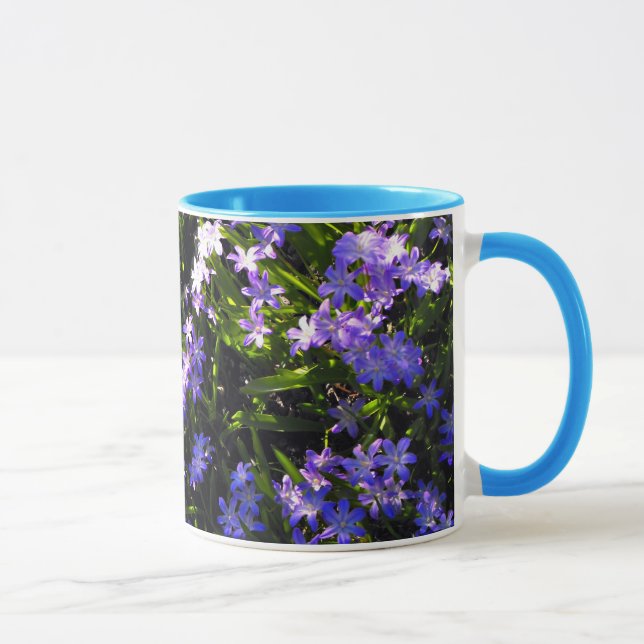 Blue Squill Spring Flowers Mug (Right)