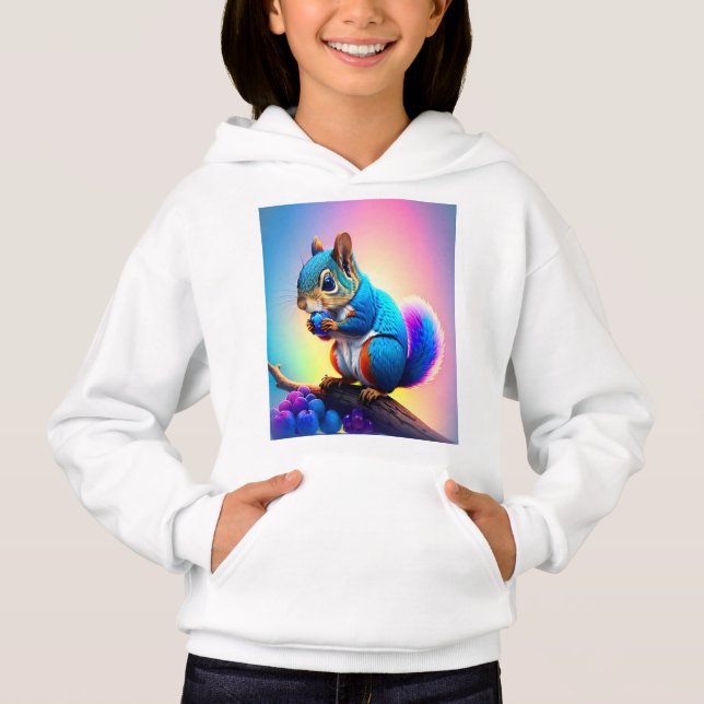 Blue Squirrel Eating A Fruit-323232 (Front)
