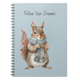 Blue Squirrel Follow Your Dreams Notebook