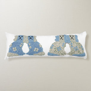 Blue Staffordshire Dogs Ginger Jars  Lumbar Body Cushion