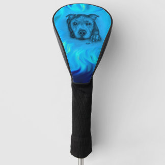 Blue Staffy Puppy Golf Head Cover