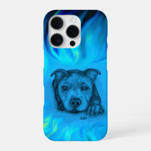 Blue Staffy Puppy iPhone 16 Pro Case