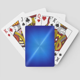 Blue Stainless Shiny Metallic Playing Cards