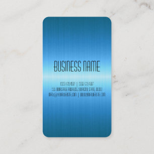 Blue Stainless Steel Metal Business Card
