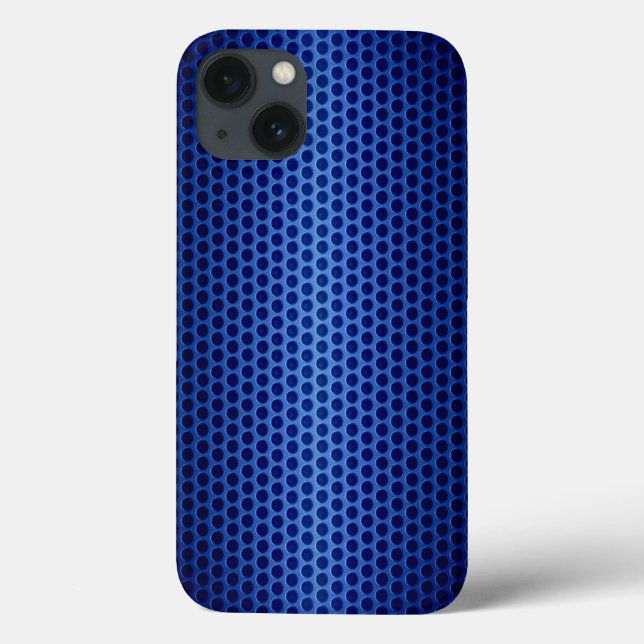 Blue Stainless Steel Metal Hole Case-Mate iPhone Case (Back)