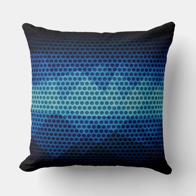 Blue Stainless Steel Metal Hole Cushion (Front)