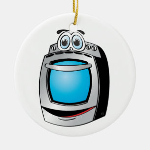 Blue Stainless Steel Stove Cartoon Ceramic Tree Decoration