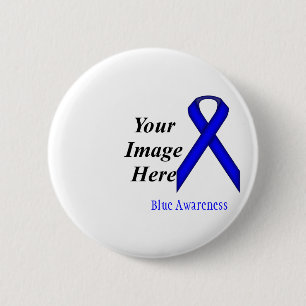 Blue Standard Ribbon by Kenneth Yoncich 6 Cm Round Badge