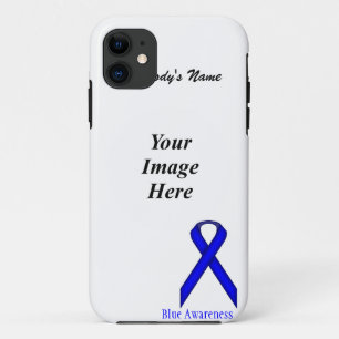 Blue Standard Ribbon by Kenneth Yoncich iPhone 11 Case