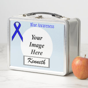 Blue Standard Ribbon by Kenneth Yoncich Metal Lunch Box