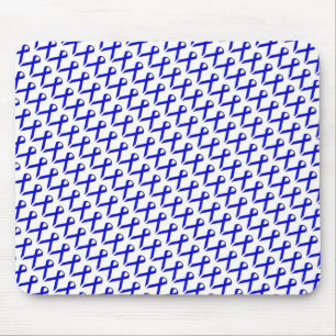 Blue Standard Ribbon by Kenneth Yoncich Mouse Mat