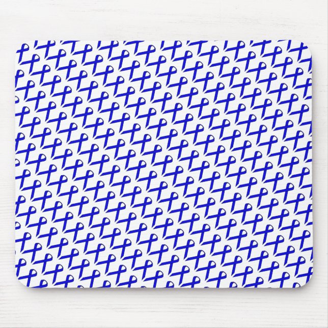 Blue Standard Ribbon by Kenneth Yoncich Mouse Mat (Front)