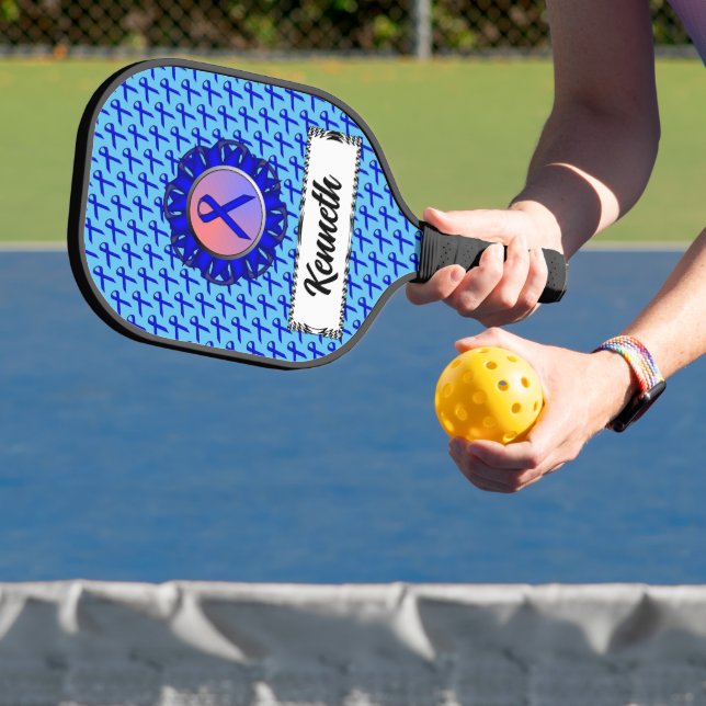 Blue Standard Ribbon by Kenneth Yoncich Pickleball Paddle (Insitu)