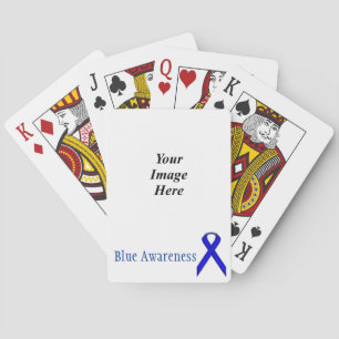 Blue Standard Ribbon by Kenneth Yoncich Playing Cards
