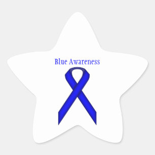 Blue Standard Ribbon by Kenneth Yoncich Star Sticker