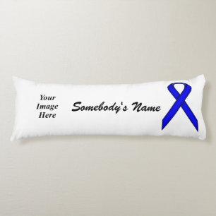 Blue Standard Ribbon Tmpl by Kenneth Yoncich Body Cushion
