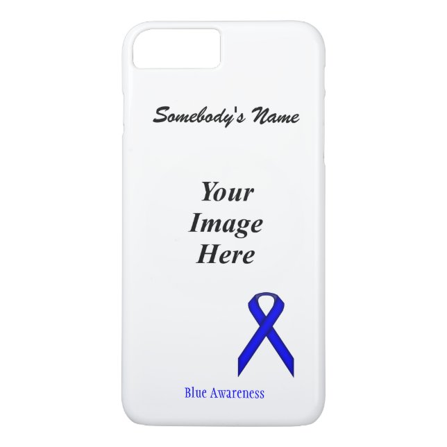 Blue Standard Ribbon Tmpl by Kenneth Yoncich Case-Mate iPhone Case (Back)