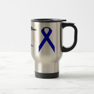 Blue Standard Ribbon Tmpl by Kenneth Yoncich Travel Mug