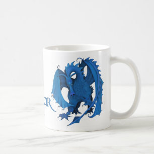 Blue Standing Dragon Mug - Oscar