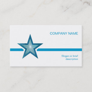 Blue Star blue line business card white