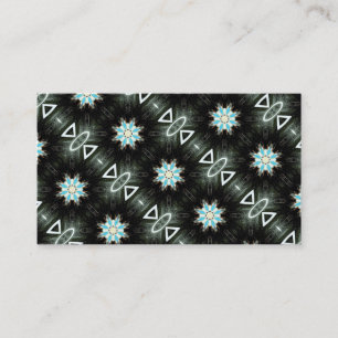 blue star-bursts geometric black business card
