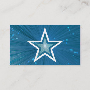 Blue Star business card template white back