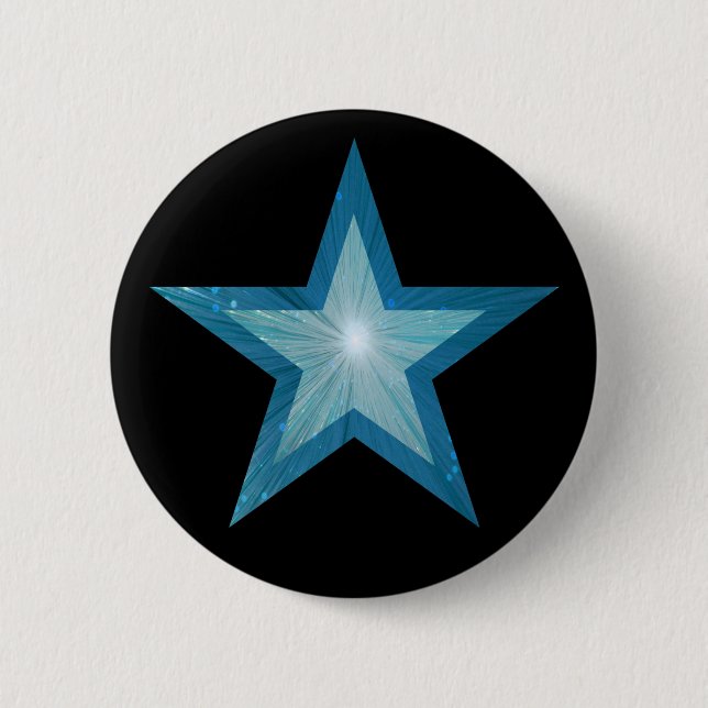 Blue Star button black (Front)