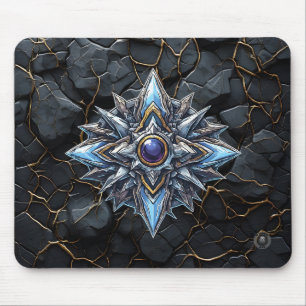 Blue Star Core Gaming Emblem Mouse Mat